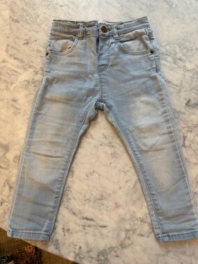 Light Blue Kids Stretch Denim Jeggings